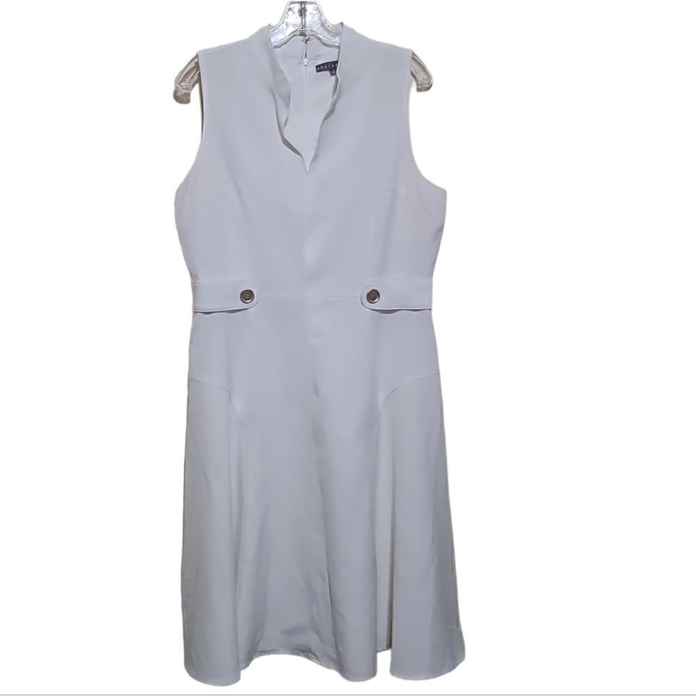 Sharagano White Sleeveless Dress Sz 10